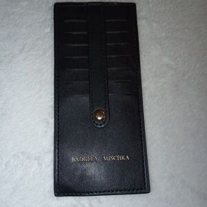 Badgley Mischka Elegant Black Card Holder